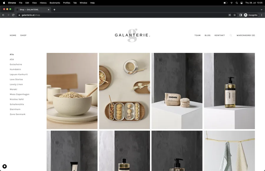 Galanterie — Shop