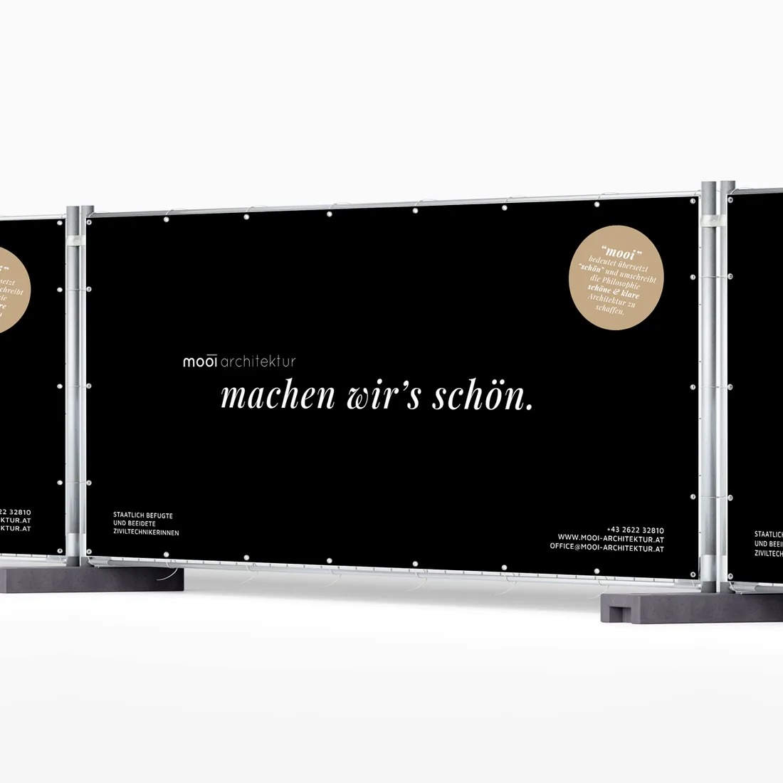 Mooi Architektur — Bauzaun Mockup